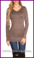 DAMES TOP TAUPE